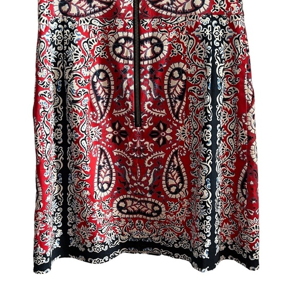 🌺NANETTE LEPORE Gorgeous Red & Blue Bandana Paisley w/ pockets Size 2🌺 - Picture 6 of 8